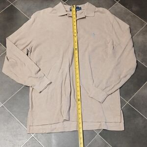 Polo by Ralph Lauren Beige Long Sleeve Polo Shirt